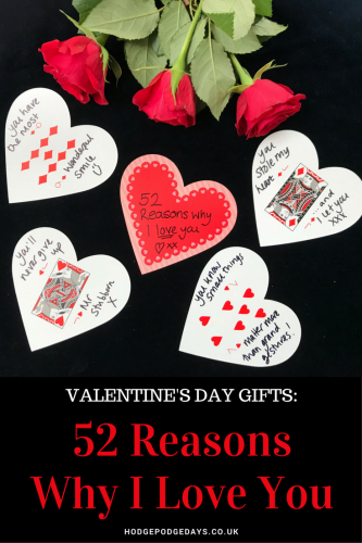 Valentine's Day Crafts: 52 Reasons Why I Love You