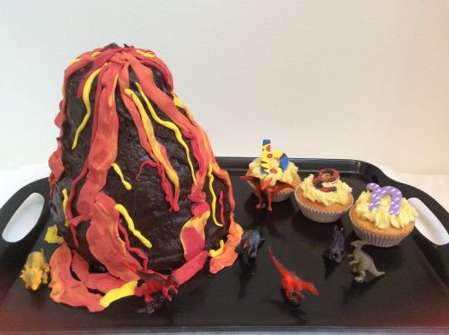 How to make an easy Volcano Birthday Cake