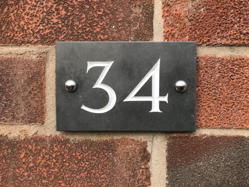 Giveaway & Review: A New Stylish Slate House Number