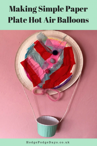 Crafts: Simple Paper Plate Hot Air Balloons