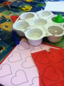 Crafts: Making Valentine's Day cards with toddlers