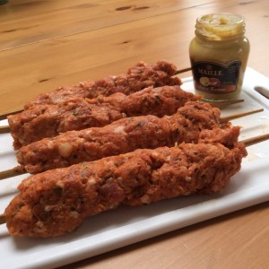 Recipe: Pork & Chorizo Kebabs with Harissa