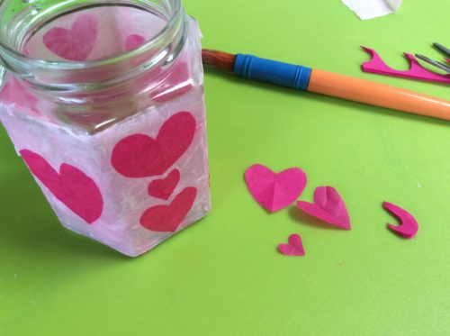 Crafting: Making a Découpage Lantern for Valentine's Day