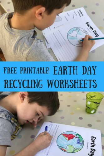 Learn about Recycling for Earth Day PLUS Free Worksheets