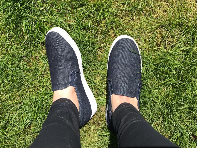 Review: Vionic Shoes Denim Midi Slip-On Sneakers - HodgePodgeDays