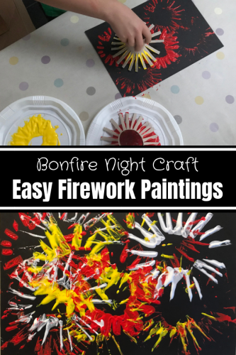 Bonfire Night Craft: Easy Firework Paintings