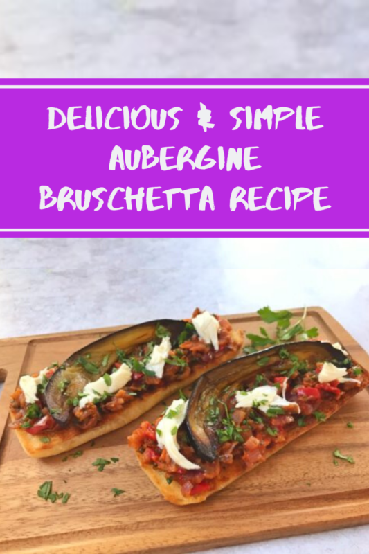 Vegetarian Recipe: Aubergine Bruschetta - HodgePodgeDays