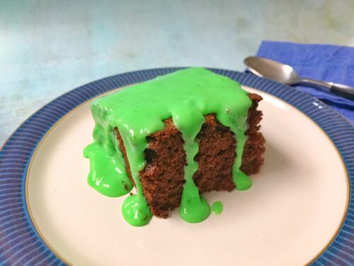 Retro Recipe: Chocolate Cake with Minty Green Custard