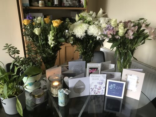 Sympathy flowers after mum died