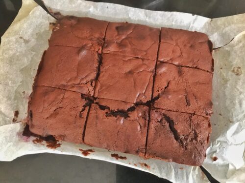 Chocolate and Cherry Traybake