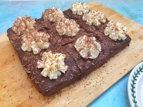 Chocolate and Cherry Traybake